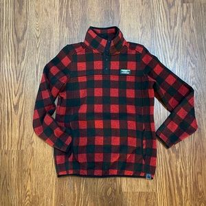 LL Bean Buffalo check sweater fleece